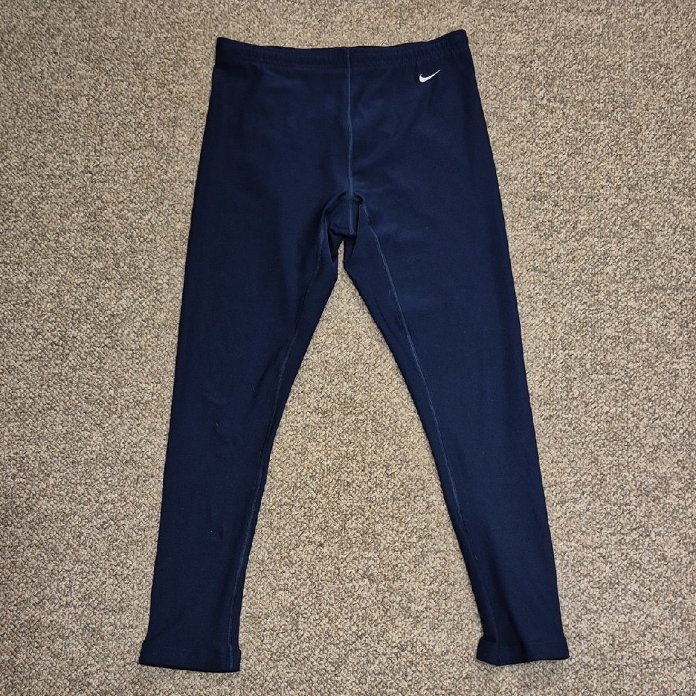 Nike Womens Dri-Fit Navy 7/8 Cropped  Leggings Size Med